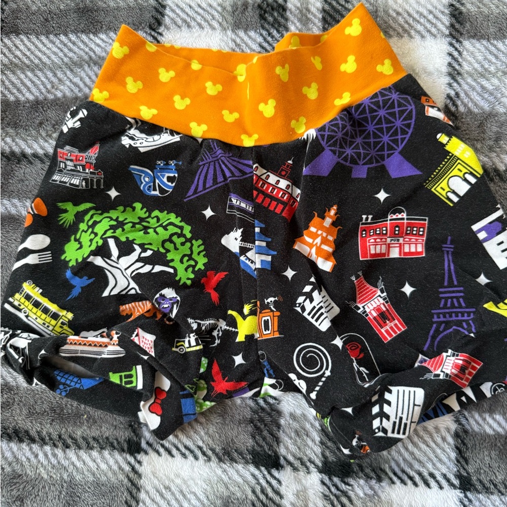Disney World Colorful Graphic Print Shorts